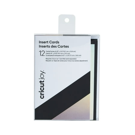 Cricut Joy™ Insert Cards, Black/Silver Matte Holographic - A2