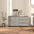 thumbnail image 1 of vidaXL 2 Piece Sideboard Concrete Grey Engineered Wood, 1 of 5