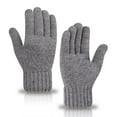 thumbnail image 2 of WREESH Unisex Outdoor Winter Gloves Warm Stretched Thick Knitted Thermal Gloves for Men and Women Gray, 2 of 3