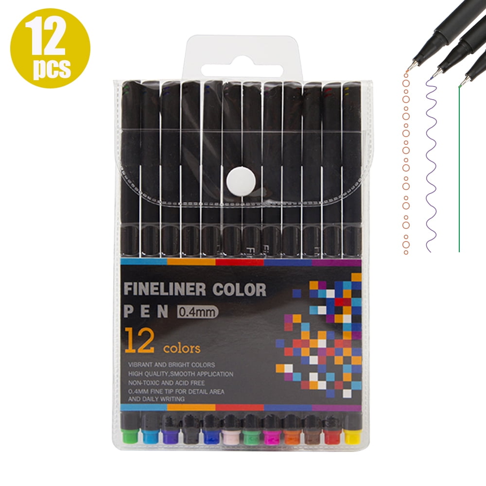 Pens Colored Pens Fine Point Markers Fine Tip Drawing Pens Fine-liner Pen  for Journaling Writing Note Taking Calendar Coloring Art Office Back to  School Supplies, 12/24/36/48PCS - Art School Office Supplies