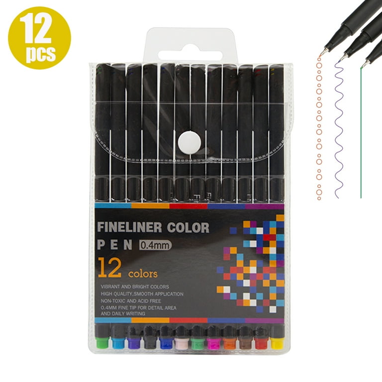 Harloon 12 Pcs Colored Gel Pens Fine Point 0.5 mm Quick Dry Ink Pen  Rotation Smooth Writing Pastel Pens Colored Ink for School Office Home  Supplies