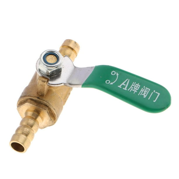 Válvula de de Latón de 1/4 '' Control Manual de Encendido / Apagado de La Válvula de - 1 Pieza Válvula de bola engrosada doble cabeza 8 mm DYNWAVEMX Válvula de bola de puerto completo
