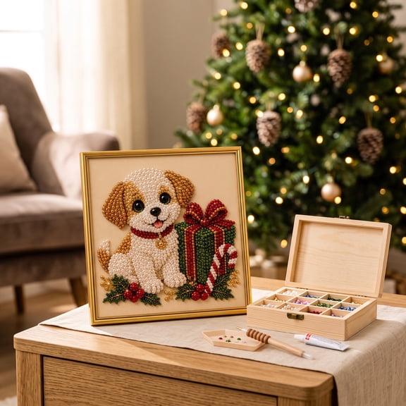 Christmas Pearl Diamond Art ,Diy Christmas Pearl Diamond Art Painting Kit