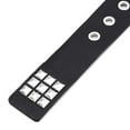 thumbnail image 2 of Previn Women's Fashion Studded Belt Metal Buckle Steampunk Medium Square Basic Spring Faux Leather Fall Black1 X-Small-Large, 2 of 3