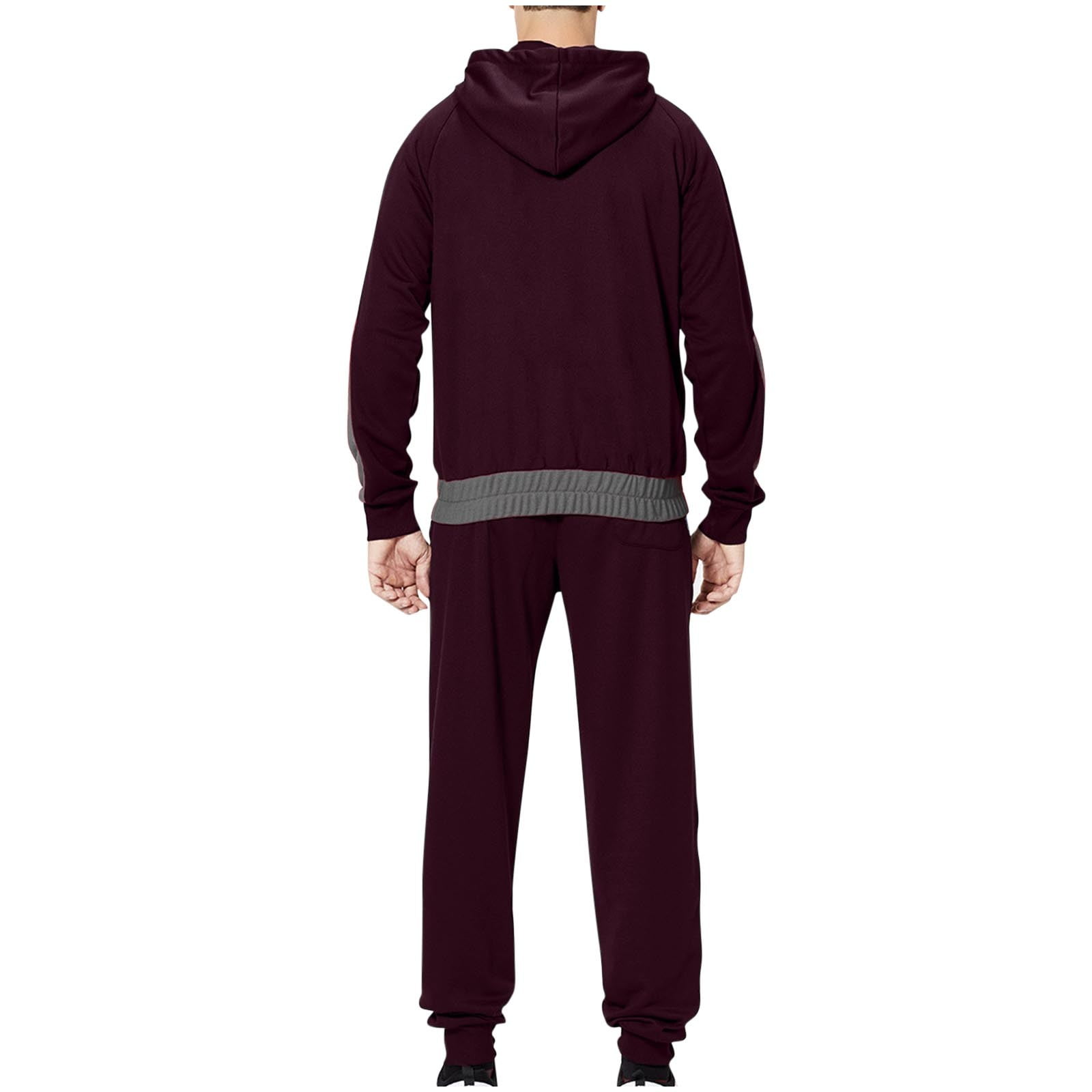【ポイント10倍】 2 Sweatsuits Mens Ofreoo Piece Solid Splice Sports Casual ラッピング・包装