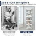 thumbnail image 5 of Shoe Shelf Stable Shoe Storage Organizer No Install Shoe Slots Shelf Adjustable Shoes Organizer Space Saving Shoes Shelf Solid Shoe Tower Rack for House Entrance, 5 of 9
