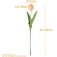 thumbnail image 3 of 12pcs Artificial Tulip 20 Inch Long Stem Artificial Flower Real Touch Tulipa for DIY Wedding Bridal Bouquet Home Décor Centerpieces Flower(Pinkish Purple), 3 of 5