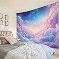 thumbnail image 4 of HVEST Fantasy Pink Cloud Tapestry Wall Hanging Purple Pink Pastel Sky Cloud Wall Tapestry for Bedroom Nature Landscape Tapestry for Living Room College Dorm Home Decor,60x40 inch, 4 of 5