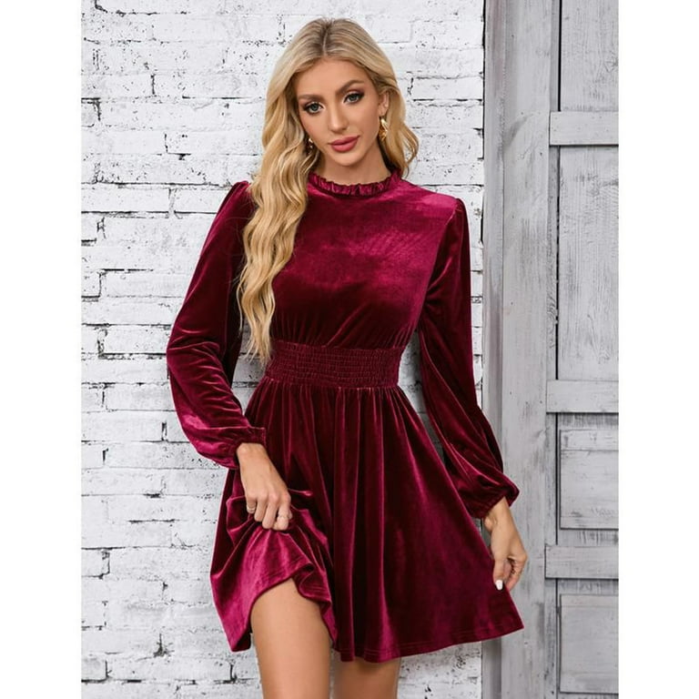 knee length dresses for ladies Kasya Cream Satin Long Sleeve Mini Dress - US 6