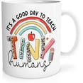 thumbnail image 1 of Teacher Appreciation Gifts for Women, Teacher Mug, End of Year Teacher Gifts, Best Teacher Gifts, Back to School Teacher Gifts, It's a Good Day to Teach Tiny Humans Ceramic Coffee Mug 11oz, 1 of 5