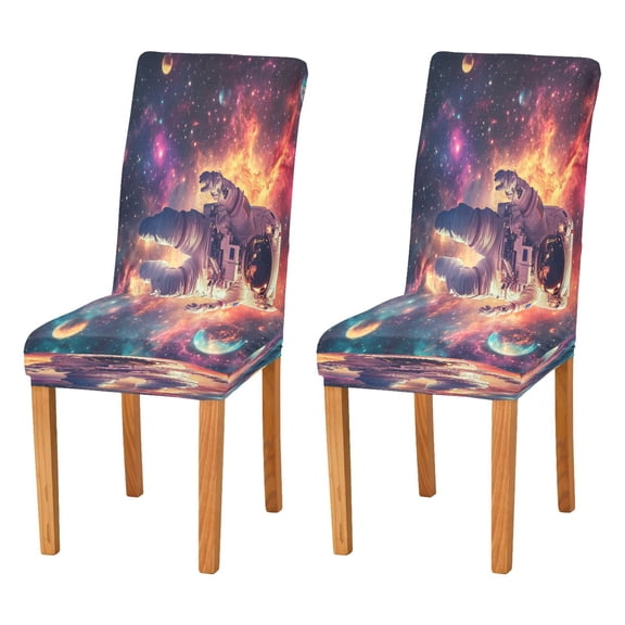 BZSMCE Chairs Slipcovers Dining Chair Covers Astronaut Pattern Creative Pattern