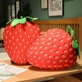 thumbnail image 4 of KAKOWELY Almohada de frutas, almohada de peluche de fresa, almohada para niñas, cojín de frutas relleno, 4 of 5