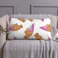 20*36 in Throw Pillow Covers (No Pillow) Funny Fish Shaped Ice Cream