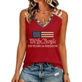 thumbnail image 5 of 4Th of July Shirts Women Summer Sleeveless Tops Funny Ladies V Neck Patriotic Tshirts American Flag Graphic Tees, 5 of 5