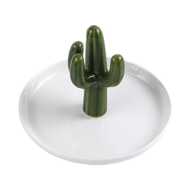 Soporte para anillos de cactus, plato de joyería para mujer, organizador de anillos, plato decorativo, regalo de cactus para mujeres, niñas, regalos de cumpleaños, Navidad, decoración de habitación preppy Sailing Electrónica