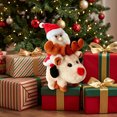thumbnail image 4 of Animated Santa Riding Reindeer Plush Toy Singing Dancing Electric Stuffed Doll for Christmas Decoration(White-20cm), 4 of 6