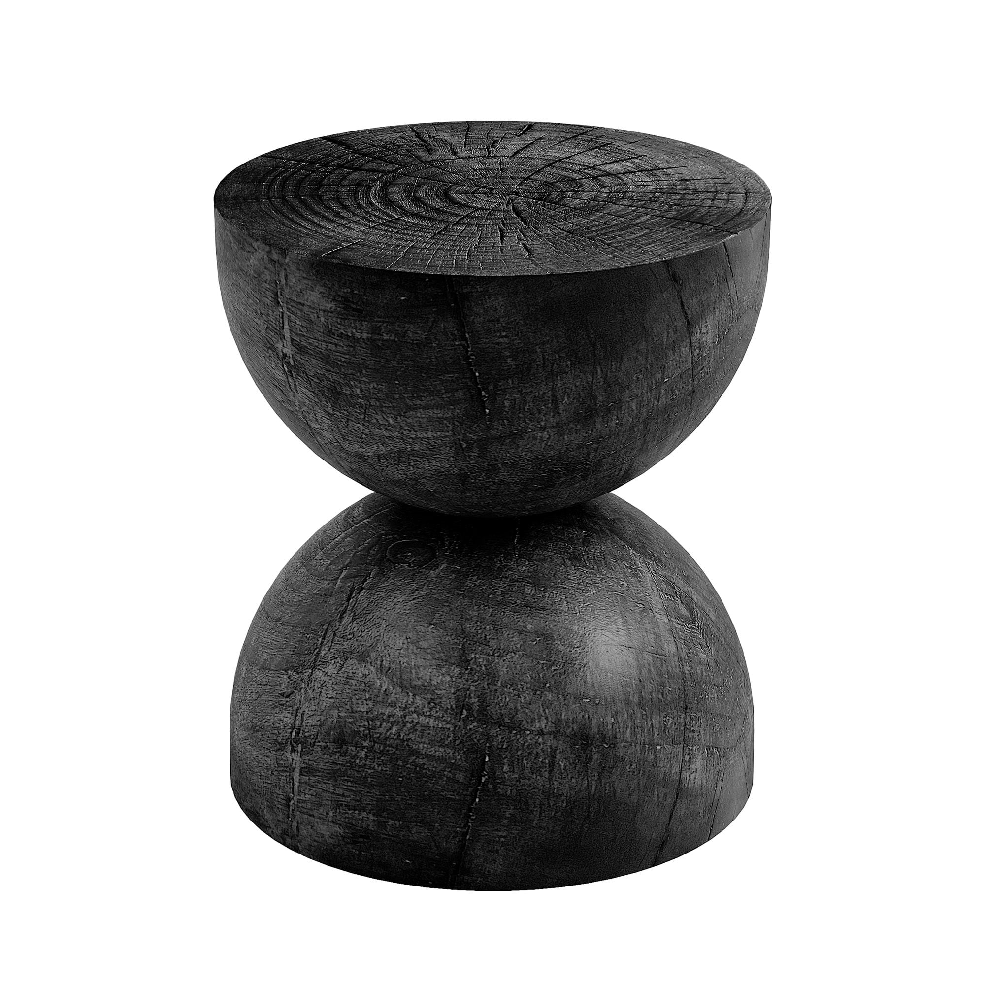 Alina End Table for Indoors or Outdoors - Black Pine Finish