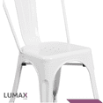 thumbnail image 4 of Silla Metalica Moderna Estilo Industrial Tipo Tolix Lumax Blanco Alto 85cm Ancho 40cm Prof 45cm, 4 of 8