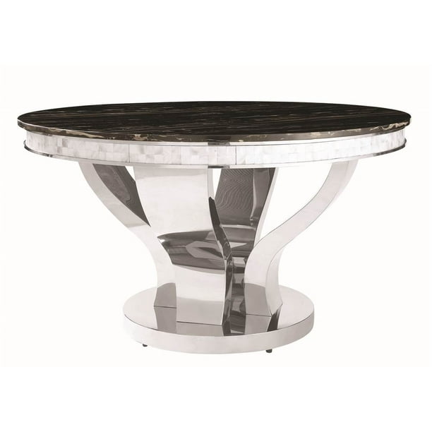 Traditional Faux Marble Dining Table