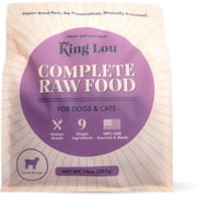 King Lou Pets - Human Grade Raw Food for Dogs and Cats - Complete Meal for Pets - Freeze Dried Lamb Recipe - 14oz