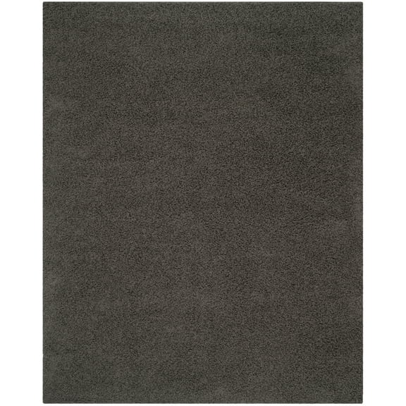SAFAVIEH Athens Solid Plush Shag Area Rug, Dark Grey, 9' x 12'