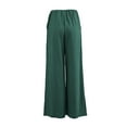 thumbnail image 6 of Womens Culottes Linen Blend Wide Leg Pants Casual Palazzo Elastic Waist with Pockets, 6 of 7