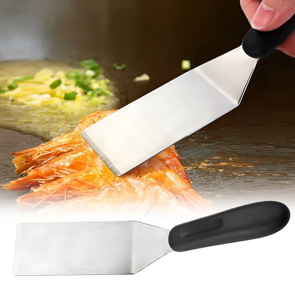 EXLEAF Stainless Steel Small Spatula - Multipurpose Serving Turner with Thin Flexible Edge,Small Metal Spatula Ideal for Pancakes,Desserts,Eggs,Cookies & Small Pans