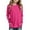 Hot Pink, variant on Long Sleeve Girls Crewneck Sweatshirt with Side Pocket, Soft Breathable Casual Pullover Top for Daily Wear, Play and School – Fall Basic Baggy Plain Undershirt