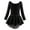 Black, variant on GYRATEDREAM Girls Long Sleeve Ballet Leotards with Shinny Skirts Criss-Cross Back Dance Dresses 5-12T