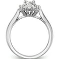 thumbnail image 3 of 14K White Gold 14Kw Oval Halo Engagement Diamond Semi-Mount Ring (Size 7) Made In India rm2034e-100-waa, 3 of 6