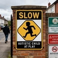 thumbnail image 3 of Front Door Sign Humorous Rust Proof Metal Reflective Outdoor for Yard Driveway, 3 of 6