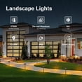 thumbnail image 4 of 4-Pack LED Low Voltage Landscape Lights, 3W CRI90+ Cast-Aluminum 12-24VAC/DC Pathway Lights, 2700K Warm White Waterproof Path Lights, ETL Listed Landscape Lighting Wired for Yard Lawn, Bronze, 4 of 8
