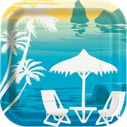 9" Square Endless Summer Dinner Plates,