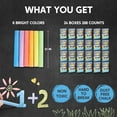 thumbnail image 3 of Joyfy 288 Count Mini Chalk for Kids, Non Toxic Colored Chalks Bulk for Blackboard Outdoor, Party Favors, School Supplies for Teachers, Classroom Prizes, Easter Basket Stuffer, Goody Bag Fillers, 3 of 7