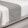 thumbnail image 2 of Minimalist Bed Runner, Geometric Circles Pattern Abstract Dots Spouts Weaving Motif Art, Decorative Accent Bedding Scarf for Hotels Homes and Guestrooms, Twin, Eggshell and Charcoal Grey, by Ambesonne, 2 of 2