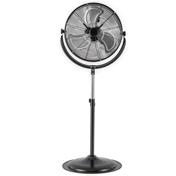 Gymax Ventilateur sur Pied à Grande Vitesse de 20 Pieds' avec 3 Vitesses, Inclinaison à 360 Degrés et Hauteur Réglable