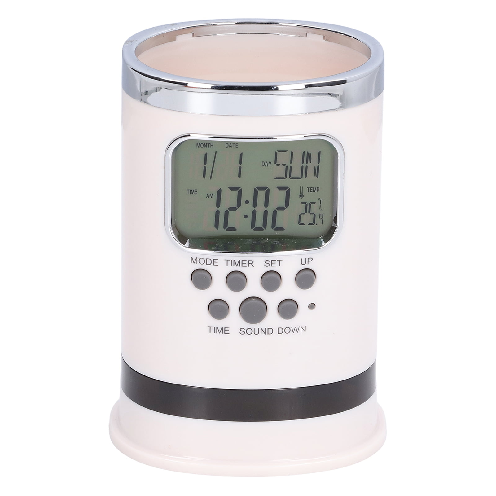 Desktop Multi-Function pen holder/clock peretual calendar Alarm Clock Temperatur 