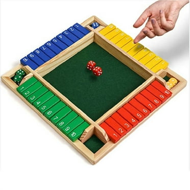 Shut The Box Board Game, Emboadlie Game, Funny Family Games,Shut The Box-Wooden Dice Board Game, Classics Tabletop Version Games for Classroom,Home,Party or Pub