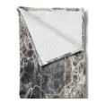 thumbnail image 2 of Marble Print Soft Flannel Fleece Throw Blanket, Ceramic Style Grunge Scratches Formless Lines and Cracks Artwork, Cozy Plush for Indoor and Outdoor Use, 50" x 60", Tan Beige Dark Taupe, by Ambesonne, 2 of 5
