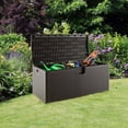 thumbnail image 4 of Costway 100 Gallon Patio Deck Box Outdoor Waterproof Storage Container for Tools Toys Brown, 4 of 10