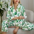 thumbnail image 6 of Uemuo Cactus Plants1 Pattern Womens Pajama Sets,PJ Set for Women,Pajamas for Women Logo,Long Sleeve Pajama Set for Women,Soft Long Sleeve Top With Pants-XX-Large, 6 of 9