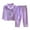 Purple, variant on Toddler Girls Pajama Set Short Sleeve Button-Down Nightwear with Pants Summer PJS for Girls Toddler PJS 3T
