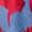 Blue, variant on Satin Wrap Maxi Dress Blue Background With Red Flowers V-Neck 3/4 Sleeve A-Line Evening Gown