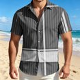 thumbnail image 2 of LIaqionyy Big and Tall Button down Shirts for Men's Printed Casual Beach Vacation Loose Short Sleeve Tees Shirt, 2 of 5