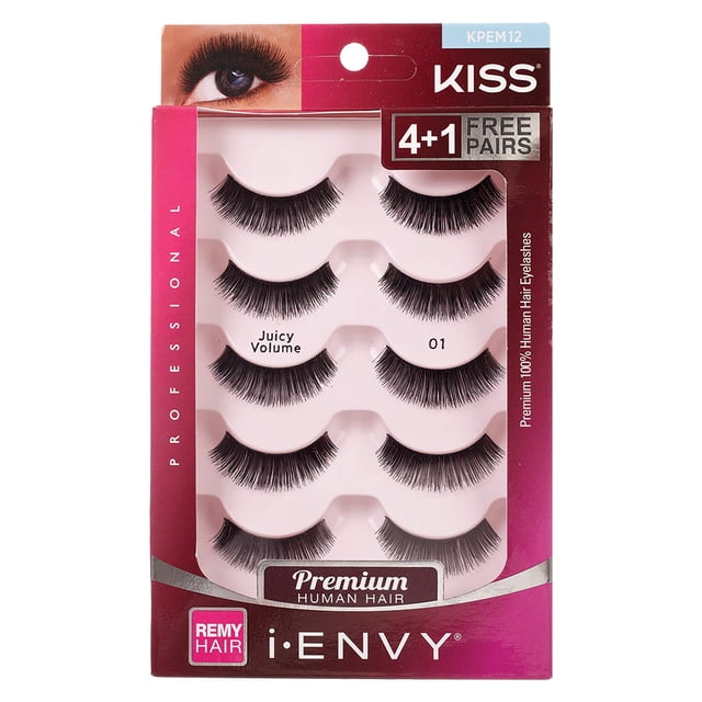 Paquete múltiple de pestañas KISS I ENVY Juicy Volume 01 KPEM12
