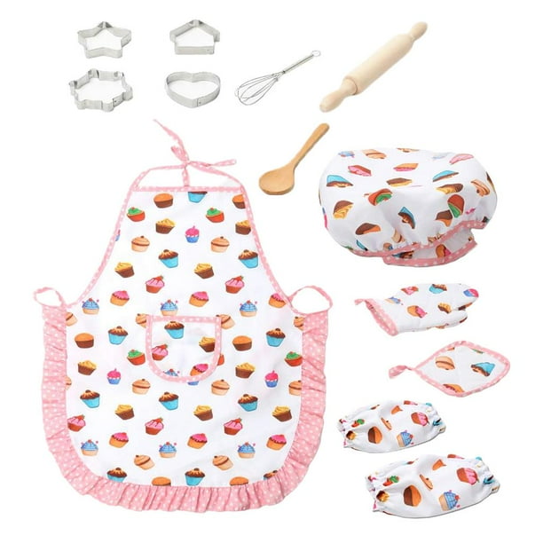 Delantal Y Gorro De Chef Personalizado Con Nombre Para Niños – Ajustable Para Cocinar, Pintar Y Manualidades, Regalo Creativo