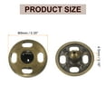 thumbnail image 2 of Uxcell 72 Set Sew-on Snap Buttons 9mm Metal Snap Fastener Buttons, Bronze, 2 of 7