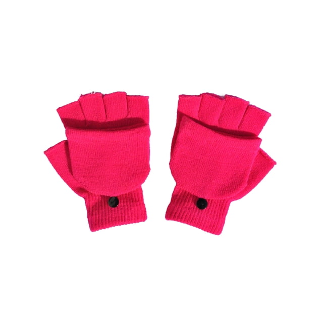 Mujeres Mittens Practical Convertible Mittane-cálculo al aire libre Accesorio de ropa de ropa a mano simple para invierno con rosa rojo 1 par Inevent AP009014-06