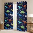thumbnail image 2 of Erosebridal Dinosaur Skull Curtains Pack of 2 (42x84 Each), Dino Theme Curtains Blackout, 2 of 6