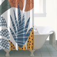 thumbnail image 4 of Blue Boho Plant Pattern Shower Curtain 84"x72" ,Bathroom Decorative Shower Curtains Set with 12 Hooks,Modern Waterproof Washable Shower Curtain, 4 of 6